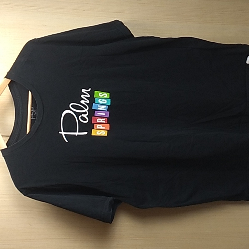 Destination Palm Springs Women's Black T-shirt 2XL 100% Cotton Very Classic